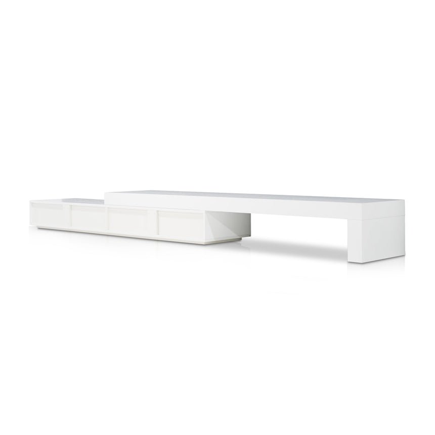 Axis Extendable Entertainment Unit - White Oak - Boho Bliss