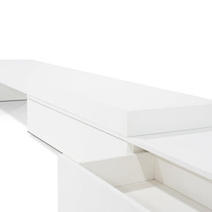 Axis Extendable Entertainment Unit - White Oak - Boho Bliss