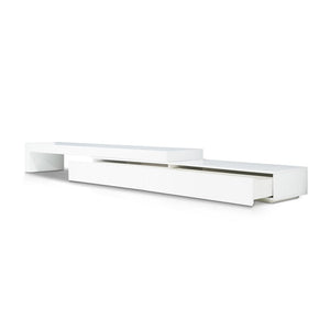 Axis Extendable Entertainment Unit - White Oak - Boho Bliss