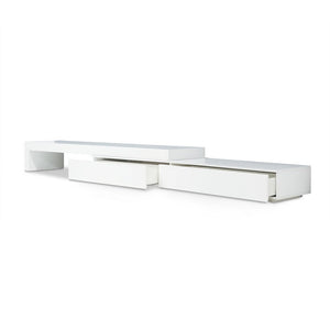Axis Extendable Entertainment Unit - White Oak - Boho Bliss