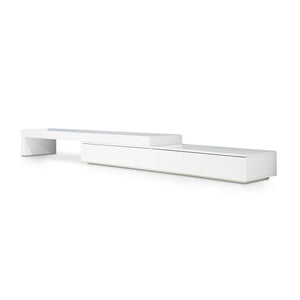 Axis Extendable Entertainment Unit - White Oak - Boho Bliss