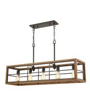 Load image into Gallery viewer, Banquet Pendant - Retro Interior Rectangular Wood Frame - Boho Bliss