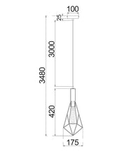 Load image into Gallery viewer, Beckband Pendant Light - Diamond Cage - Boho Bliss
