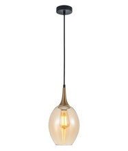 Load image into Gallery viewer, Bronte Retro Pendant Light - Bronze Amber - Boho Bliss