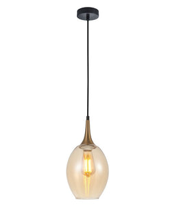 Bronte Retro Pendant Light - Bronze Amber - Boho Bliss