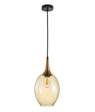Load image into Gallery viewer, Bronte Retro Pendant Light - Bronze Amber - Boho Bliss