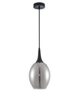 Bronte Retro Pendant Light - Mirror Finish Smokey Black - Boho Bliss