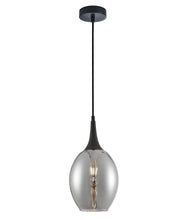 Load image into Gallery viewer, Bronte Retro Pendant Light - Mirror Finish Smokey Black - Boho Bliss