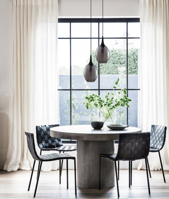 Bronte Retro Pendant Light - Mirror Finish Smokey Black - Boho Bliss