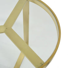 Load image into Gallery viewer, Byron Side Table - Brushed Gold Base - Boho Bliss