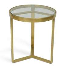 Load image into Gallery viewer, Byron Side Table - Brushed Gold Base - Boho Bliss