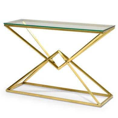 Cairo Console Table 1.2m - Gold Base - Boho Bliss