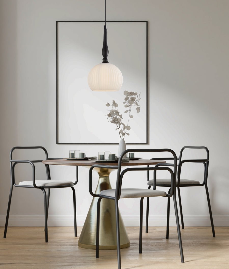 Carlisle Large Wine Glass Pendant Light - Black - Boho Bliss