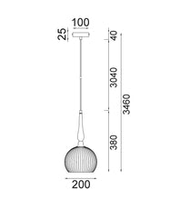 Load image into Gallery viewer, Carlisle Small Wine Glass Pendant Light - Black - Boho Bliss