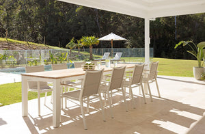 Carmel Outdoor Extension Table - White 3.1m - Boho Bliss