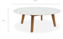 Load image into Gallery viewer, Hunter Marble Coffee Table 1m - Natural - Boho Bliss
