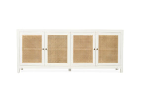 Charlie Four Door Sideboard - White - Boho Bliss