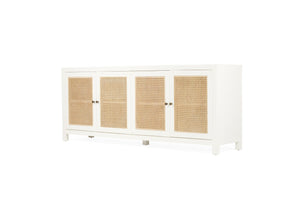 Charlie Four Door Sideboard - White - Boho Bliss