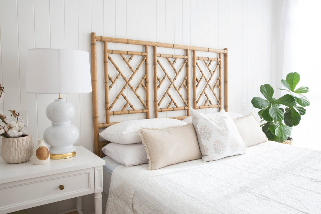 Chippendale Bedhead - Super King - Weathered Oak - Boho Bliss