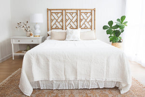 Chippendale Bedhead - Super King - Weathered Oak - Boho Bliss