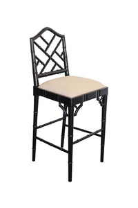 Chippendale Counter Stool - Black - Boho Bliss