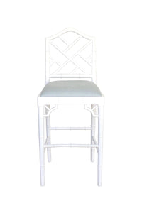 Chippendale Counter Stool - White - Boho Bliss