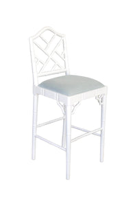 Chippendale Counter Stool - White - Boho Bliss