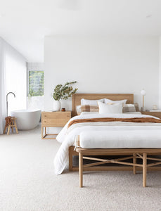 Clovelly American Oak Bed - Super King - Boho Bliss