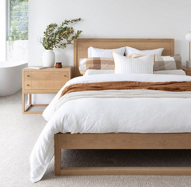 Clovelly American Oak Bed - Super King - Boho Bliss