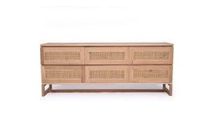 Clovelly Chest of Drawers - Six Drawer - Boho Bliss