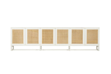 Clovelly Sideboard 6 Door - White - Boho Bliss
