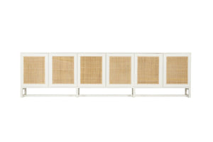 Clovelly Sideboard 6 Door - White - Boho Bliss