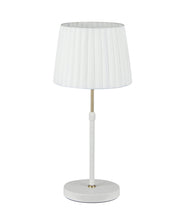 Load image into Gallery viewer, Crecer Table Lamp - White/Antique Brass - Boho Bliss