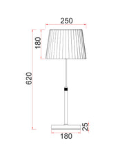 Load image into Gallery viewer, Crecer Table Lamp - White/Chrome - Boho Bliss