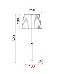 Crecer Table Lamp - White/Chrome - Boho Bliss