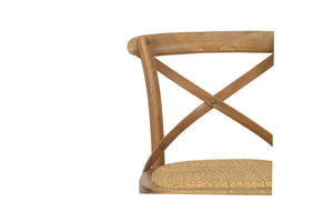 Cross Back Stool - Natural Oak - Boho Bliss