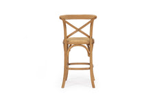 Load image into Gallery viewer, Cross Back Stool - Natural Oak - Boho Bliss