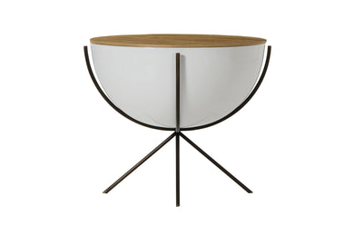 Danica Side Table - 24 Inch Bowl - Boho Bliss