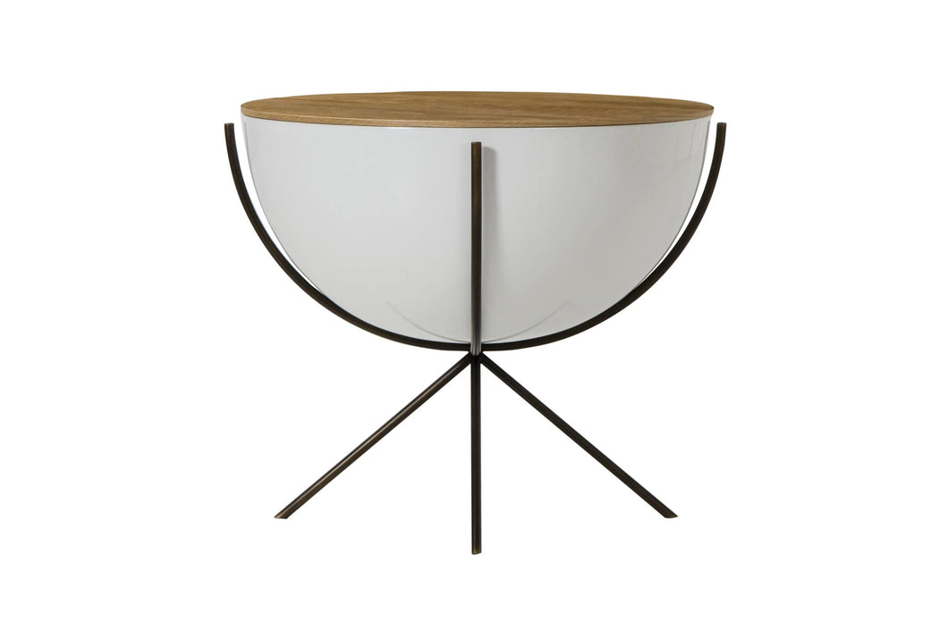 Danica Side Table - 24 Inch Bowl - Boho Bliss