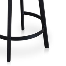 Load image into Gallery viewer, Davies Bar Stool - Natural, Matte Black Frame - Boho Bliss