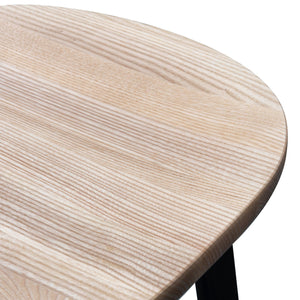 Davies Bar Stool - Natural, Matte Black Frame - Boho Bliss