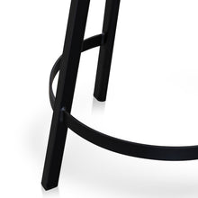 Load image into Gallery viewer, Davies Bar Stool - Natural, Matte Black Frame - Boho Bliss