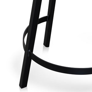 Davies Bar Stool - Natural, Matte Black Frame - Boho Bliss