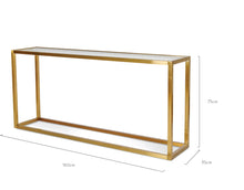Load image into Gallery viewer, Alison Console Table - Chrome Gold - Boho Bliss