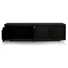 Load image into Gallery viewer, Ebony Entertainment Unit 1.8m - Textured Black - Boho Bliss