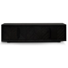 Load image into Gallery viewer, Ebony Entertainment Unit 1.8m - Textured Black - Boho Bliss