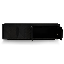 Load image into Gallery viewer, Ebony Entertainment Unit 1.8m - Textured Black - Boho Bliss