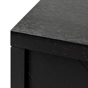 Ebony Entertainment Unit 1.8m - Textured Black - Boho Bliss