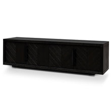 Load image into Gallery viewer, Ebony Entertainment Unit 1.8m - Textured Black - Boho Bliss