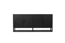 Load image into Gallery viewer, Eden Sideboard - 4 Door - Black - Boho Bliss